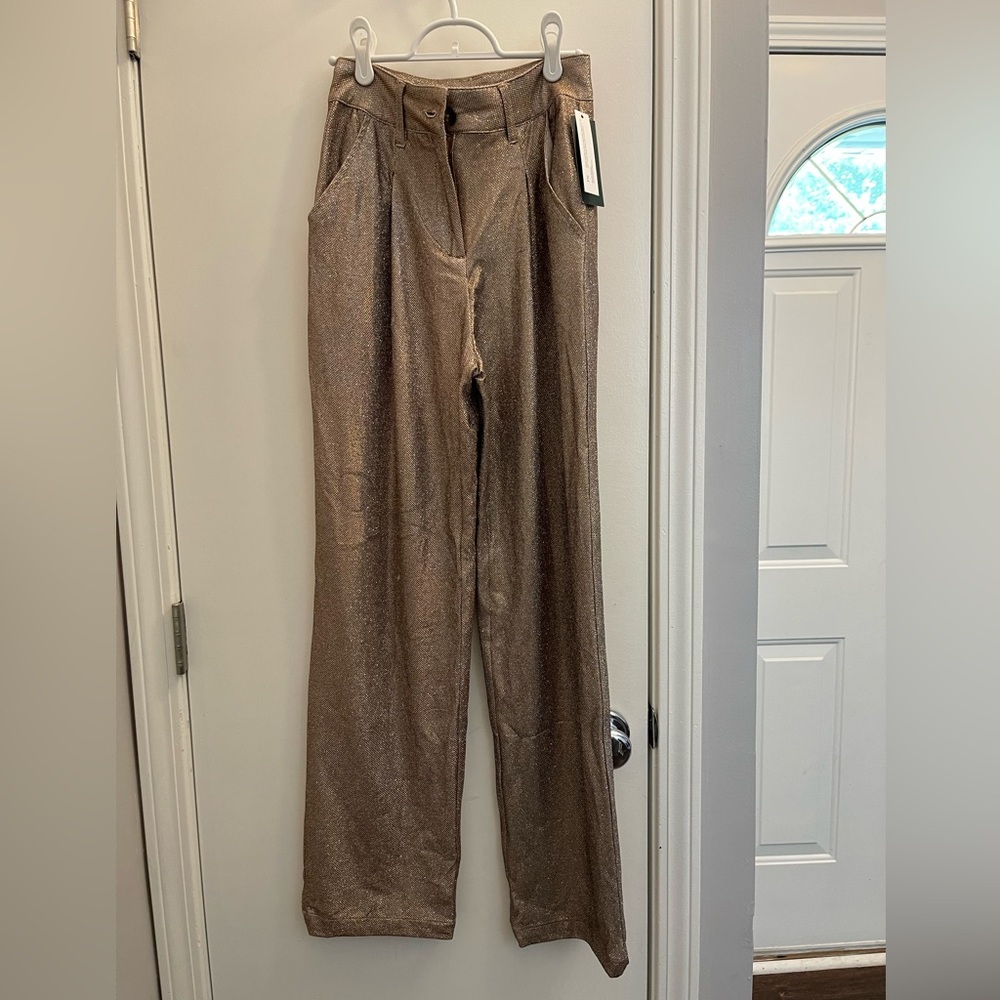 Wild Fable Gold Sparkly Trouser Pants
